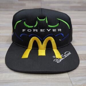 Bill Elliot Batman Forever Mcdonalds Nascar Snapback Hat Vtg 1995 Great Cond.